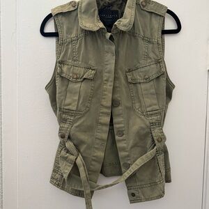 Sanctuary Khaki Patterned Vest